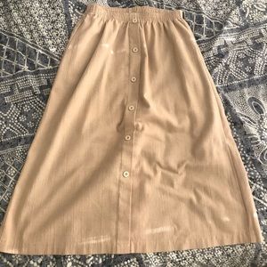 Button A-line midi summer skirt